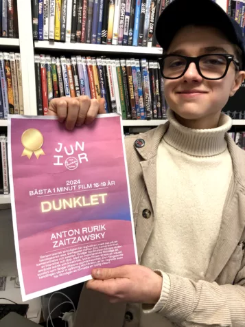 Anton i ES21 vinner 1:a pris i Stockholm filmfestival Junior